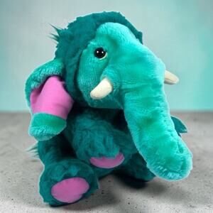 Rare 1990 Manhattan Toy Company Stuffed Tusked Long Hair Mammoth Elephant Plush